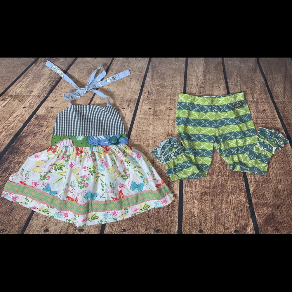 Matilda Jane Tunic Halter Top & Pant set SZ 4